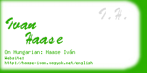 ivan haase business card